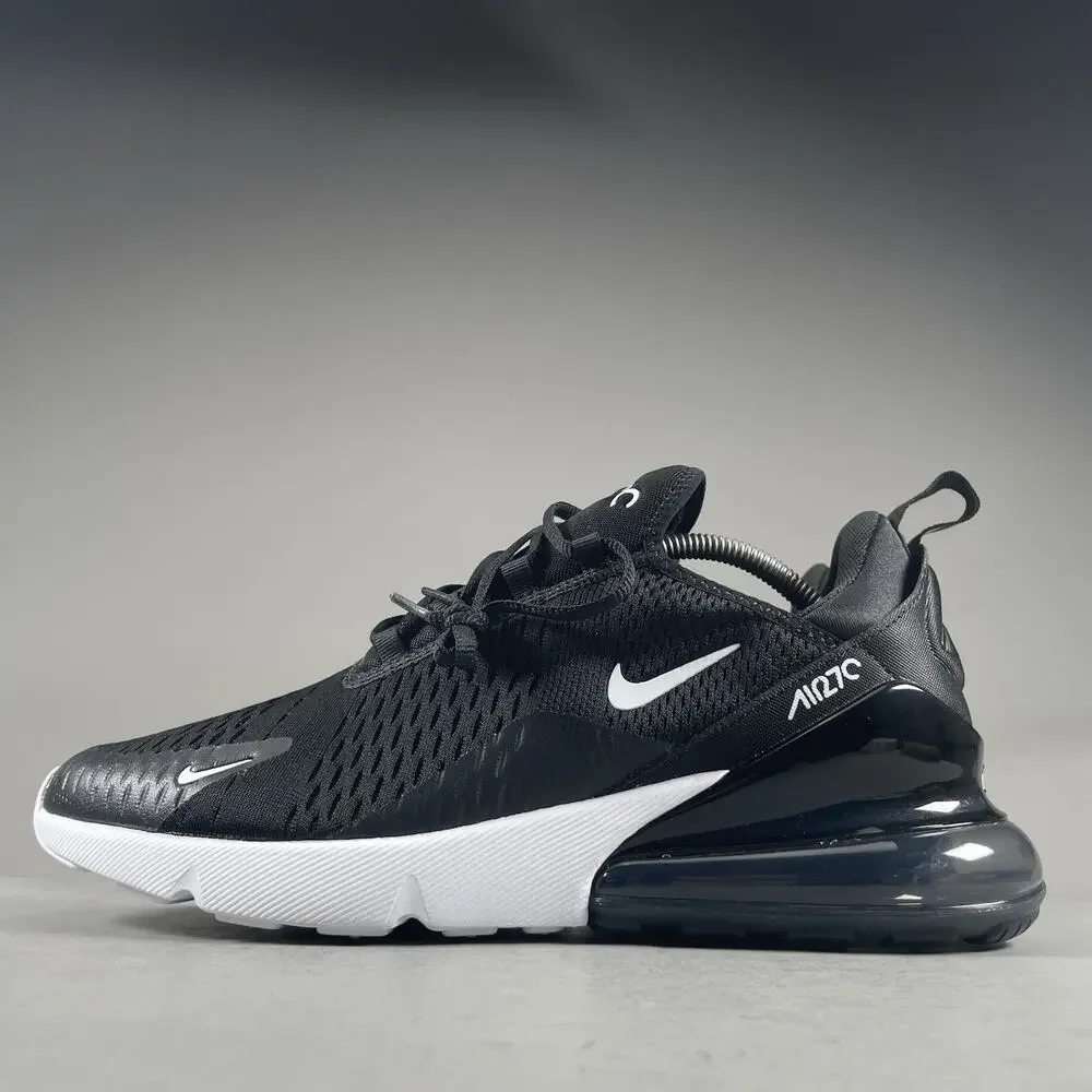 Womens 12 Mens 10.5 Nike Air Max 270 Black White Running Shoes Athletic Sneakers - Picture 1 of 9